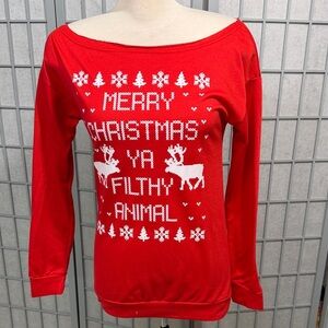 Red Christmas Sweater, Women’s Size Small